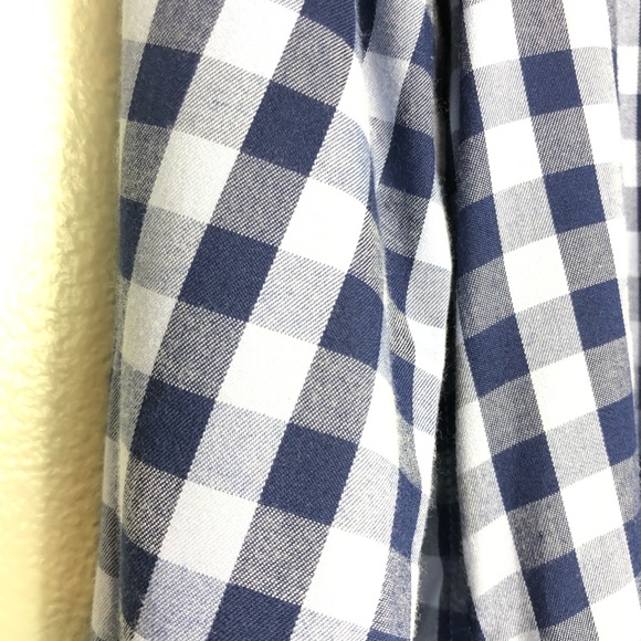 Talbots Gingham Popover Tunic Button Side Blouse - Picture 10 of 16